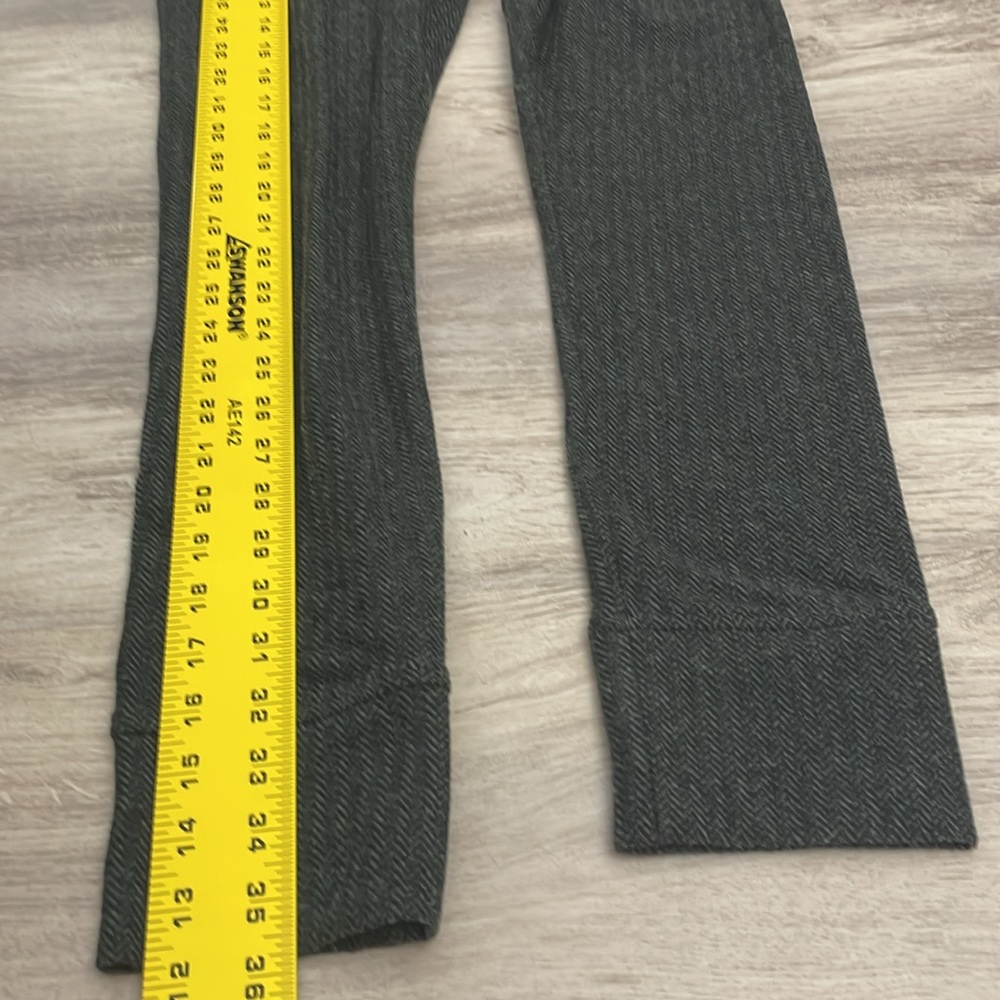 LOFT Outlet Lounge Gray & Black Herringbone Print Jogger Style Leggings Size S - Picture 9 of 10
